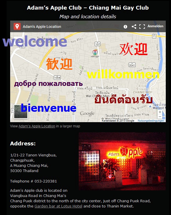 Adams Apple Club Host Bar Chiang Mai Gay Life
