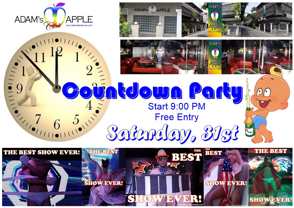 Countdown Party Adam's Apple Club a friendly, fun-loving venue, attracting a mixed clientele of both straight and gay patrons